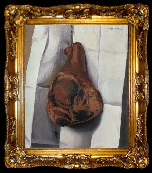 framed  Felix Vallotton Still Life with Ham, ta009-2